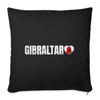Gibraltar - Housse de coussin décorative 45 x 45 cm - noir - Devant