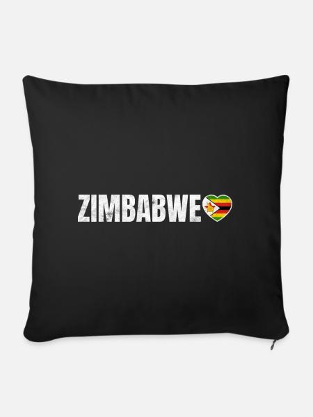 Simbabwe - Sofakissenbezug 45 x 45 cm - Schwarz