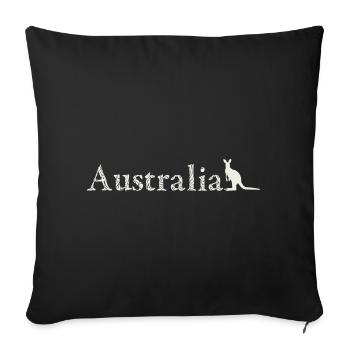 Australie - Kangourou - Housse de coussin décorative 45 x 45 cm - noir - Devant