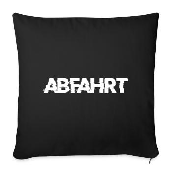 Abfahrt - Sofakissenbezug 45 x 45 cm - Schwarz - Vorne