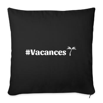 Hashtag vacances - Housse de coussin décorative 45 x 45 cm - noir - Devant
