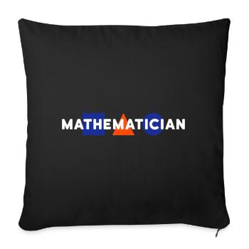 Mathématicien (carré, triangle, cercle) - Housse de coussin décorative 45 x 45 cm - noir - Devant