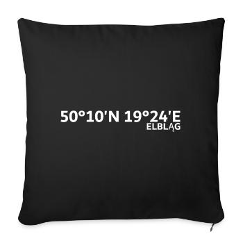 Coordonnées Elbląg - Housse de coussin décorative 45 x 45 cm - noir - Devant