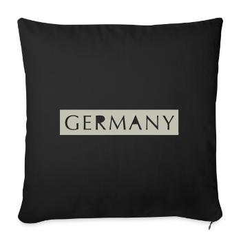 GERMANY lettering punched out | Vectorgraphic - Sofa pillowcase 17,3'' x 17,3'' (45 x 45 cm) - black - Front