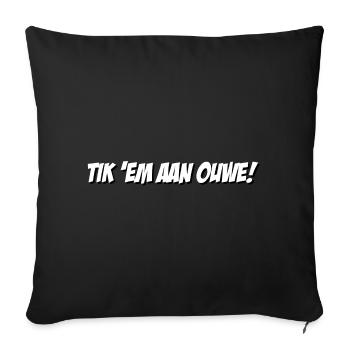 Tapez-les vieux! - Housse de coussin décorative 45 x 45 cm - noir - Devant