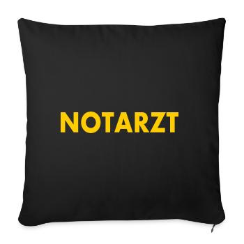 Notarzt - Sofakissenbezug 45 x 45 cm - Schwarz - Vorne
