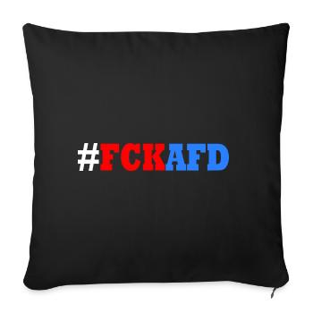 Fck afd - Sofakissenbezug 45 x 45 cm - Schwarz - Vorne