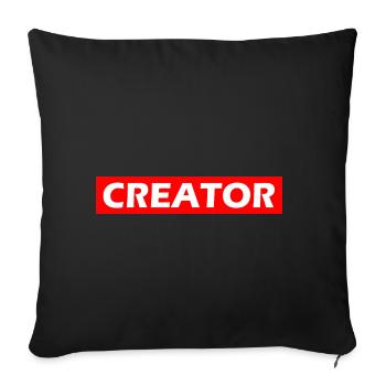 Creator - Housse de coussin décorative 45 x 45 cm - noir - Devant