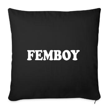 Femboy - Housse de coussin décorative 45 x 45 cm - noir - Devant