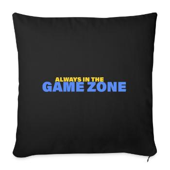 ZONE DE JEU - Housse de coussin décorative 45 x 45 cm - noir - Devant