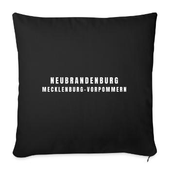 Neubrandenburg Mecklembourg-Poméranie occidentale - Housse de coussin décorative 45 x 45 cm - noir - Devant