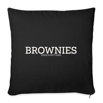 BROWNIES FIXES EVERYTHING - Sofakissenbezug 45 x 45 cm - Schwarz - Vorne