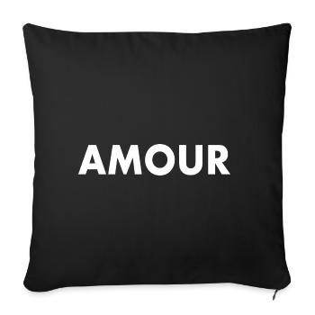 Amour - Sofa pillowcase 17,3'' x 17,3'' (45 x 45 cm) - black - Front