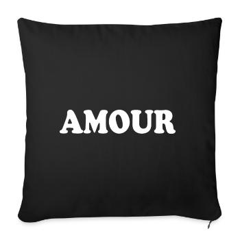 Amour - Sofa pillowcase 17,3'' x 17,3'' (45 x 45 cm) - black - Front