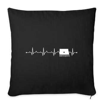 North Dakota Is Calling And I Must Go State Pride - Sofa pillowcase 17,3'' x 17,3'' (45 x 45 cm) - black - Front