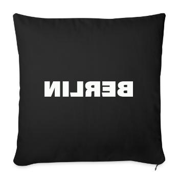 Berlin - Sofa pillowcase 17,3'' x 17,3'' (45 x 45 cm) - black - Front