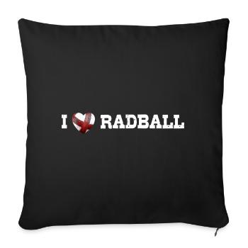 Cycling ball, cycleball, indoor cycling - Sofa pillowcase 17,3'' x 17,3'' (45 x 45 cm) - black - Front