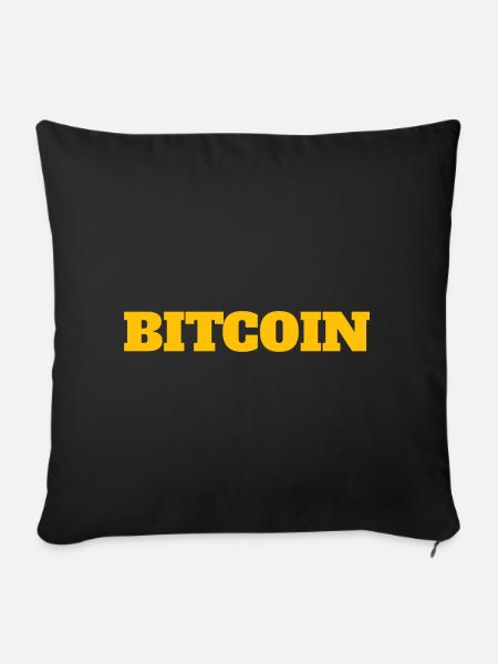 bitcoin - Sofakissenbezug 45 x 45 cm - Schwarz