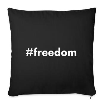 FREEDOM - Sofa pillowcase 17,3'' x 17,3'' (45 x 45 cm) - black - Front
