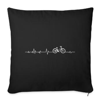 Bicycle - Sofa pillowcase 17,3'' x 17,3'' (45 x 45 cm) - black - Front