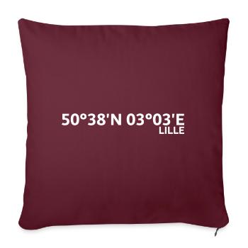 Coordonnées de Lille - Housse de coussin décorative 45 x 45 cm - bordeaux - Devant