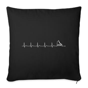 Pulse Run Sneaker Herzschlag - Sofakissenbezug 45 x 45 cm - Schwarz - Vorne