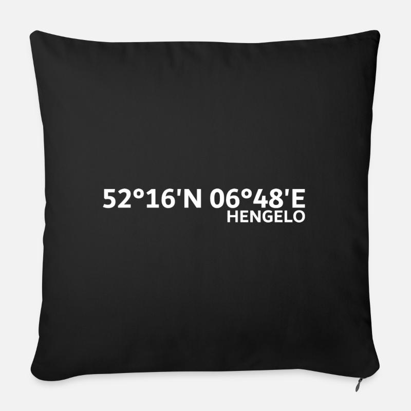 Coordonnées Hengelo - Housse de coussin décorative 45 x 45 cm - noir