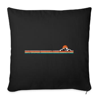 Mountain vintage - Sofa pillowcase 17,3'' x 17,3'' (45 x 45 cm) - black - Front