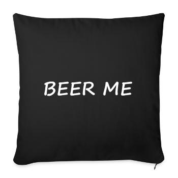 Beer Me Handwritten Brew Banner - Sofa pillowcase 17,3'' x 17,3'' (45 x 45 cm) - black - Front