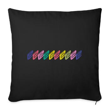 Audio cassette - Sofa pillowcase 17,3'' x 17,3'' (45 x 45 cm) - black - Front