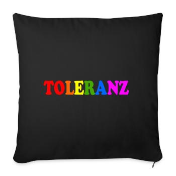 Toleranz - Sofakissenbezug 45 x 45 cm - Schwarz - Vorne
