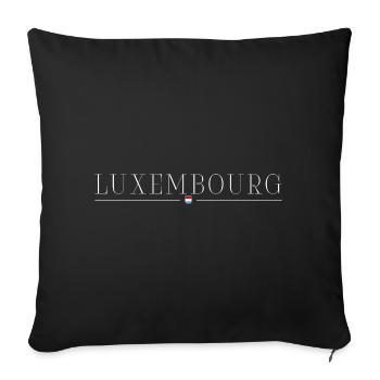 T-shirt luxembourgeois : un design élégant - Housse de coussin décorative 45 x 45 cm - noir - Devant