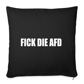 Fick die afd - Sofakissenbezug 45 x 45 cm - Schwarz - Vorne