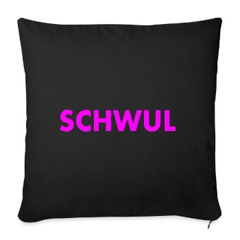Gay - Sofa pillowcase 17,3'' x 17,3'' (45 x 45 cm) - black - Front
