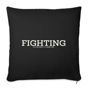 SE BATTRE POUR LE DROIT À UNE BOUCHÉE SUCRÉE - Housse de coussin décorative 45 x 45 cm - noir - Devant