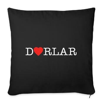 Dorlar - Housse de coussin décorative 45 x 45 cm - noir - Devant