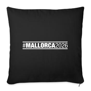 Majorque 2026 - Housse de coussin décorative 45 x 45 cm - noir - Devant