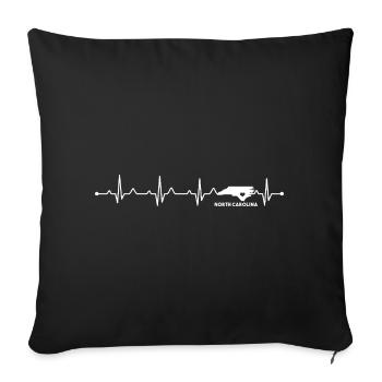 North Carolina Home Heart State Pride USA Roots - Sofa pillowcase 17,3'' x 17,3'' (45 x 45 cm) - black - Front