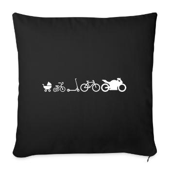 Développement de Motorad Evolution Drôle - Housse de coussin décorative 45 x 45 cm - noir - Devant