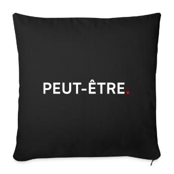 MAYBE. Minimal Design, Subtle Humor - Sofa pillowcase 17,3'' x 17,3'' (45 x 45 cm) - black - Front