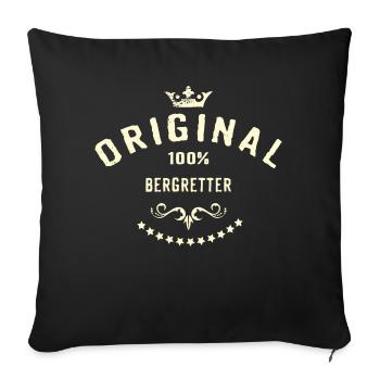 Original 100 Prozent Bergretter - RAHMENLOS creme - Sofakissenbezug 45 x 45 cm - Schwarz - Vorne