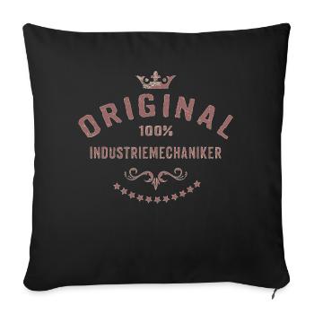 Original 100 Prozent Industriemechaniker - - Sofakissenbezug 45 x 45 cm - Schwarz - Vorne