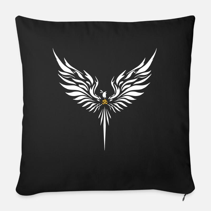 Phoenix - Sofakissenbezug 45 x 45 cm - Schwarz