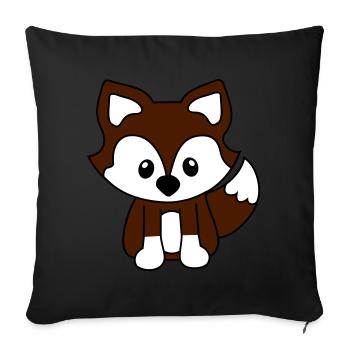 châtaigne - Housse de coussin décorative 45 x 45 cm - noir - Devant