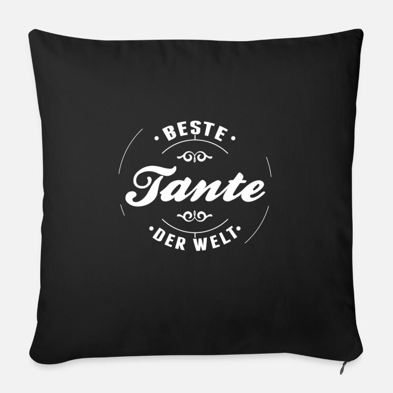 Beste Tante der Welt - Geschenkidee - Sofakissenbezug 45 x 45 cm - Schwarz