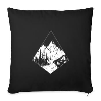 Awesome Mountain Scene - Housse de coussin décorative 45 x 45 cm - noir - Devant