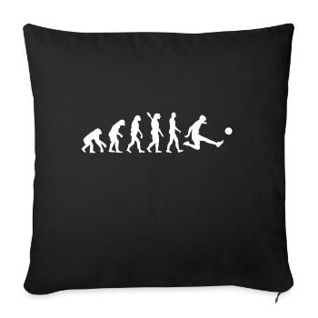 Football evolution - Sofa pillowcase 17,3'' x 17,3'' (45 x 45 cm) - black - Front