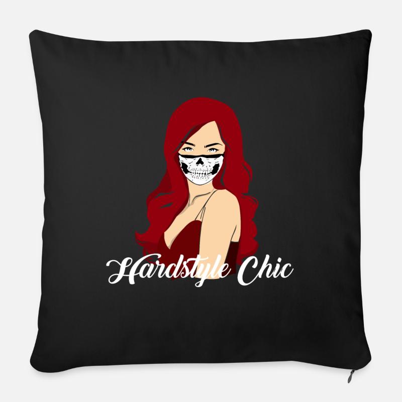 Hardstyle - Sofakissenbezug 45 x 45 cm - Schwarz