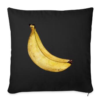 Banane - Housse de coussin décorative 45 x 45 cm - noir - Devant