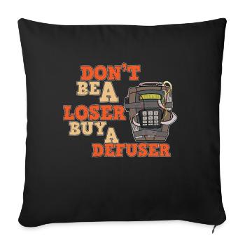 Entschärfungskit - Housse de coussin décorative 45 x 45 cm - noir - Devant